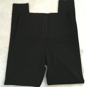 New High Waisted Corset Black Leggings Size Large Junior's Casual Control Pants